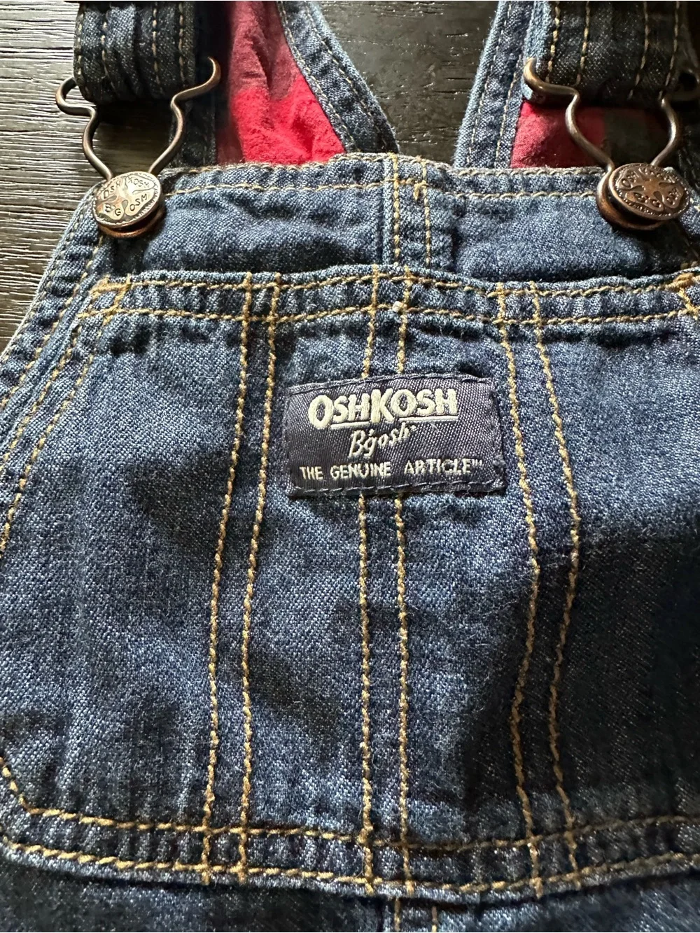 OshKosh B'gosh Brown Corduroy & Blue Denim Kids Overalls
